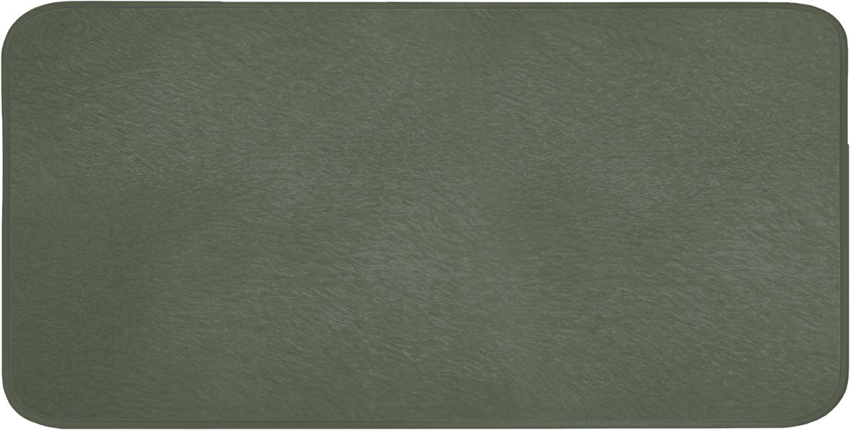 Badmat 120x60 cm - Antislip - Groen - Effen kleur - Olijfgroen - Badmatten voor badkamer - Badkamermat - Douchemat - Badkamer mat