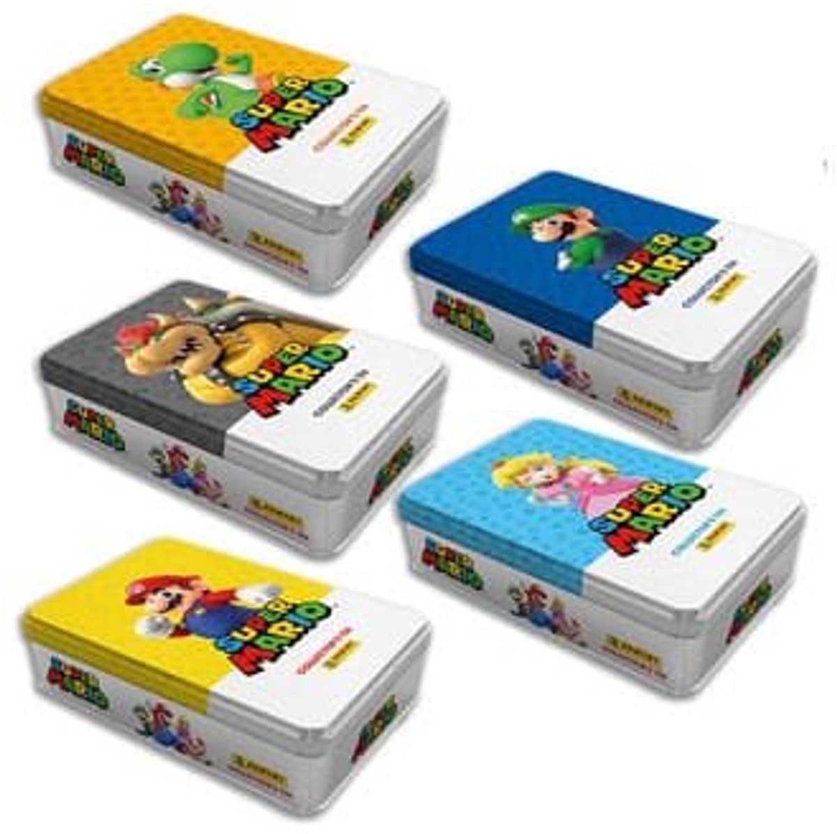 Super Mario Sticker Tin Box Trading Cards Assorti