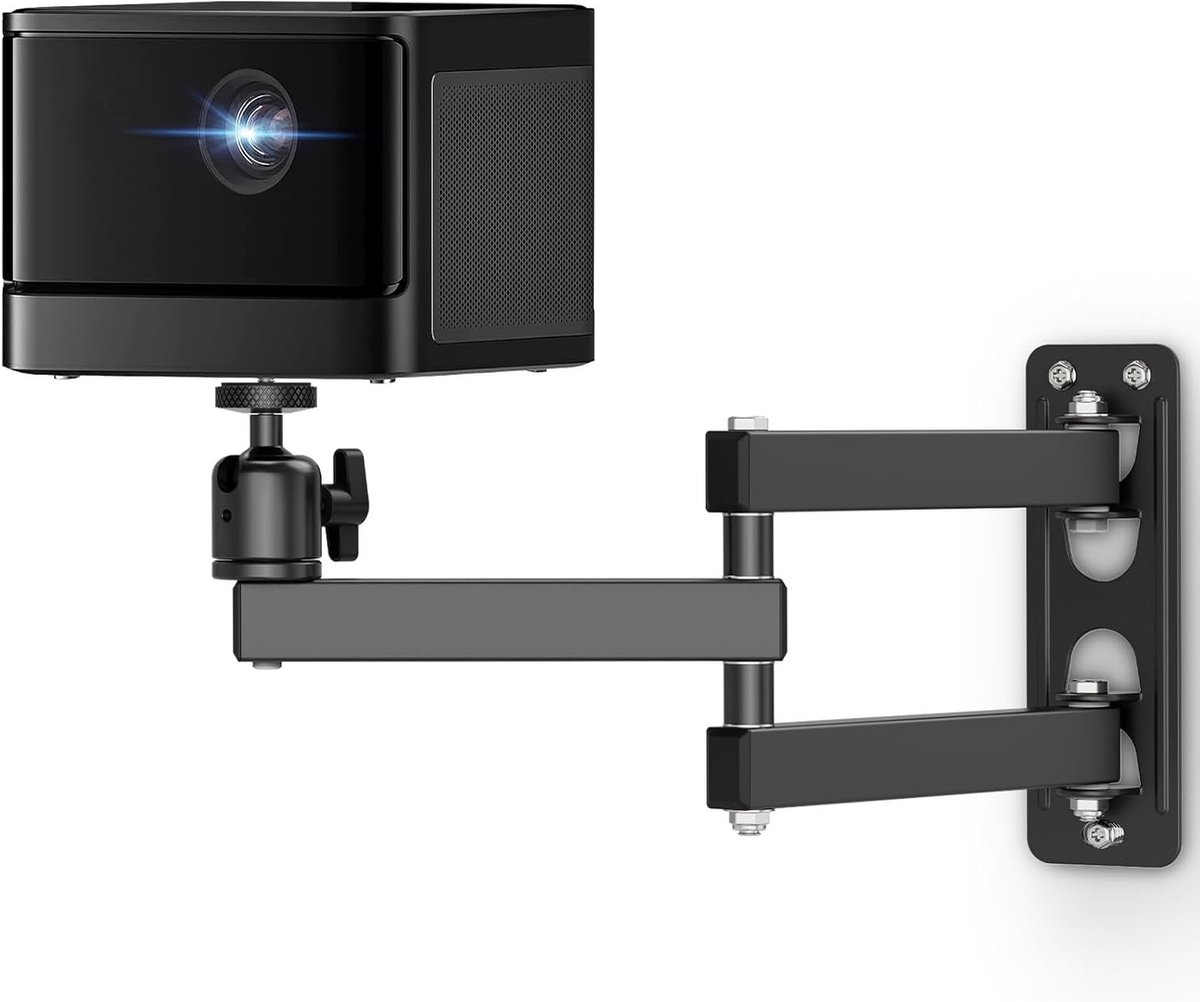 Opvouwbare Projector Wandmontage voor Thuisbioscoop en Kantoor - 360° Draaibaar