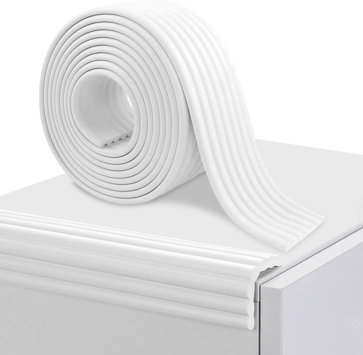 Zachte Hoekbescherming voor Baby's, Zelfklevend 5 m Schuim voor Meubels, Bed, Vensterbank en Bureau, Veiligheid en Comfort in Huis