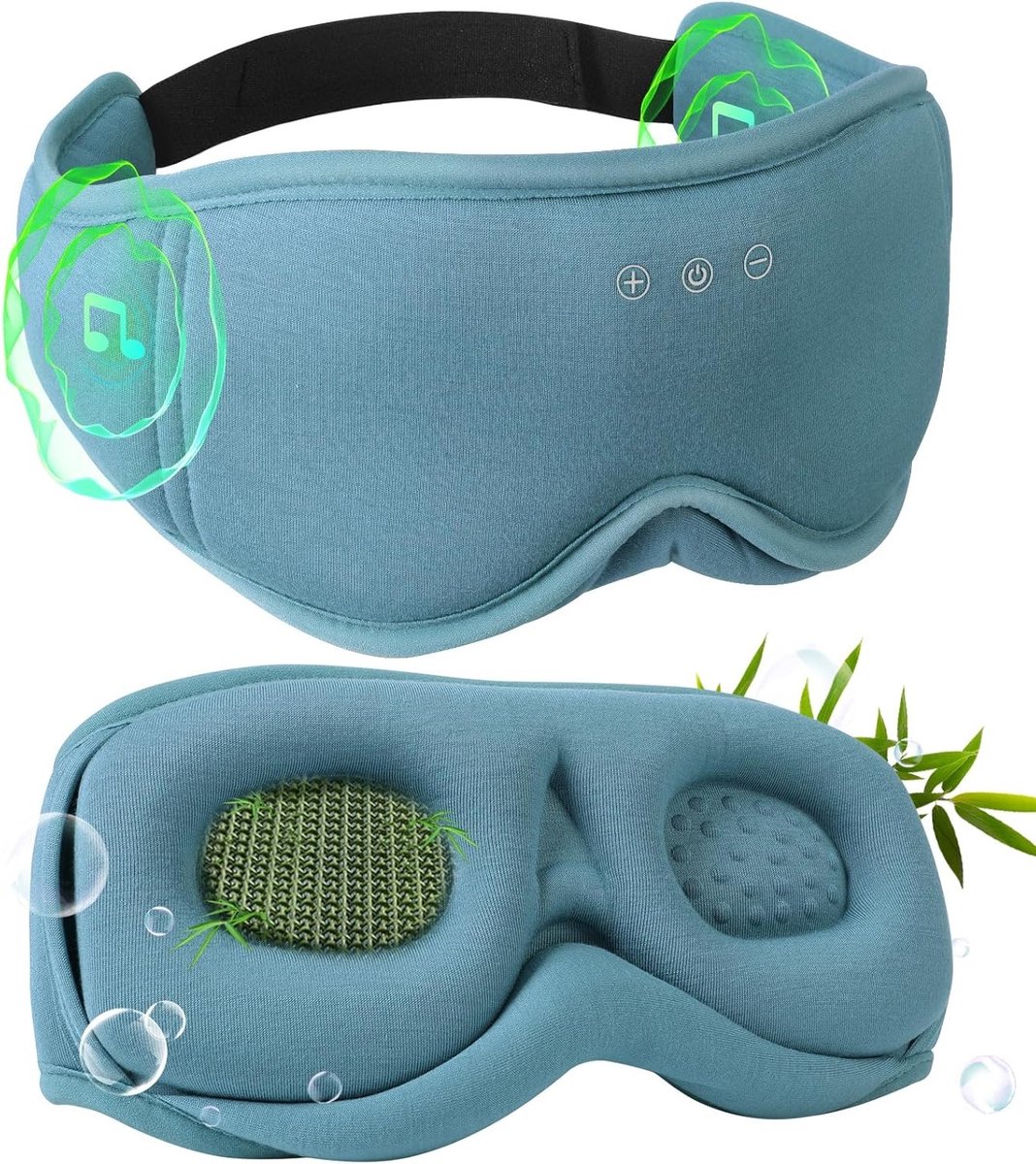 Droom comfortabel met een 3D slaapmasker en Bluetooth hoofdtelefoon | Perfect voor zijslapers, reizen en kantoor-naps | 100% verduistering en drukloos ontwerp