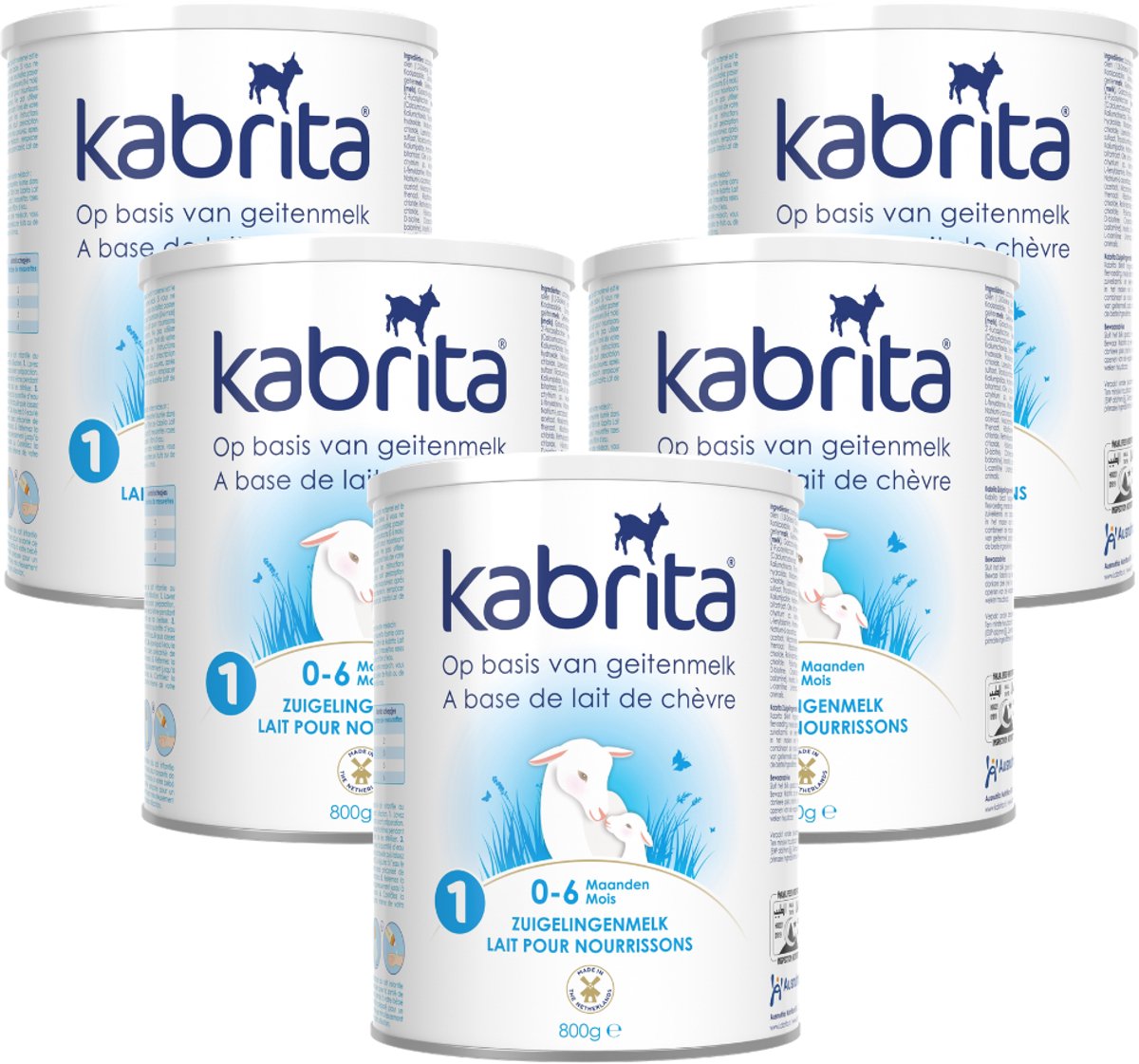 Kabrita 1 Zuigelingenmelk Multipack - Geitenmelk Flesvoeding vanaf 0 tot 6 maanden - 5x800g