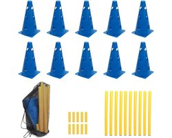 Obstakels set voor honden en paarden, agility training, cavaletti stangen voor behendigheid, 23 cm hoog, 8 stangen van 80 cm lang, ideaal voor sport en spel