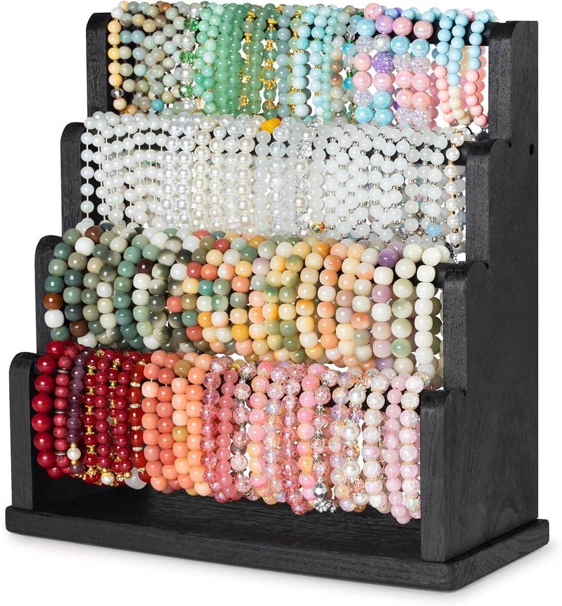 Houten Sieradenhouder voor Armbanden, Hoofdbanden en Horloges - Verwijderbare Organizer voor Thuis en Winkels
