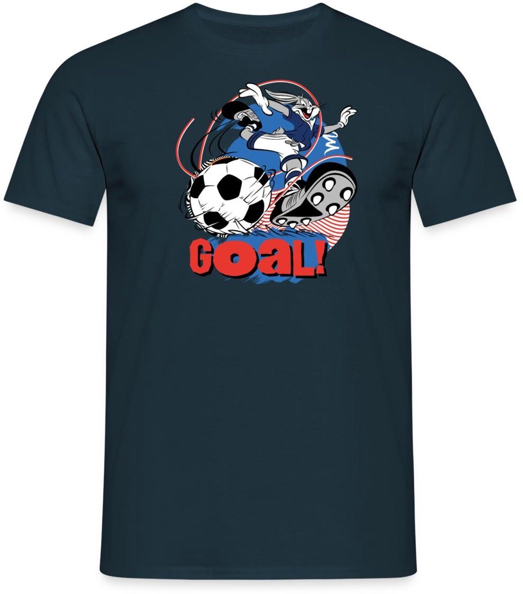 Looney Tunes Bugs Bunny Voetbal Ontwerp Goal! T-Shirt Heren