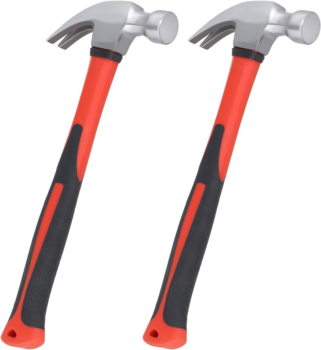 Klauwhamer 28cm, 8 oz met rood handvat, 2-delige set voor timmerwerk, klussen en thuisgebruik