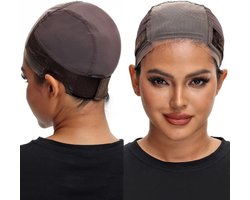 Lace Wig Cap met Grip Band, Transparante Lace Front Wig, Verstelbare en Antislip Hoofdband voor Comfortabel Draaggemak
