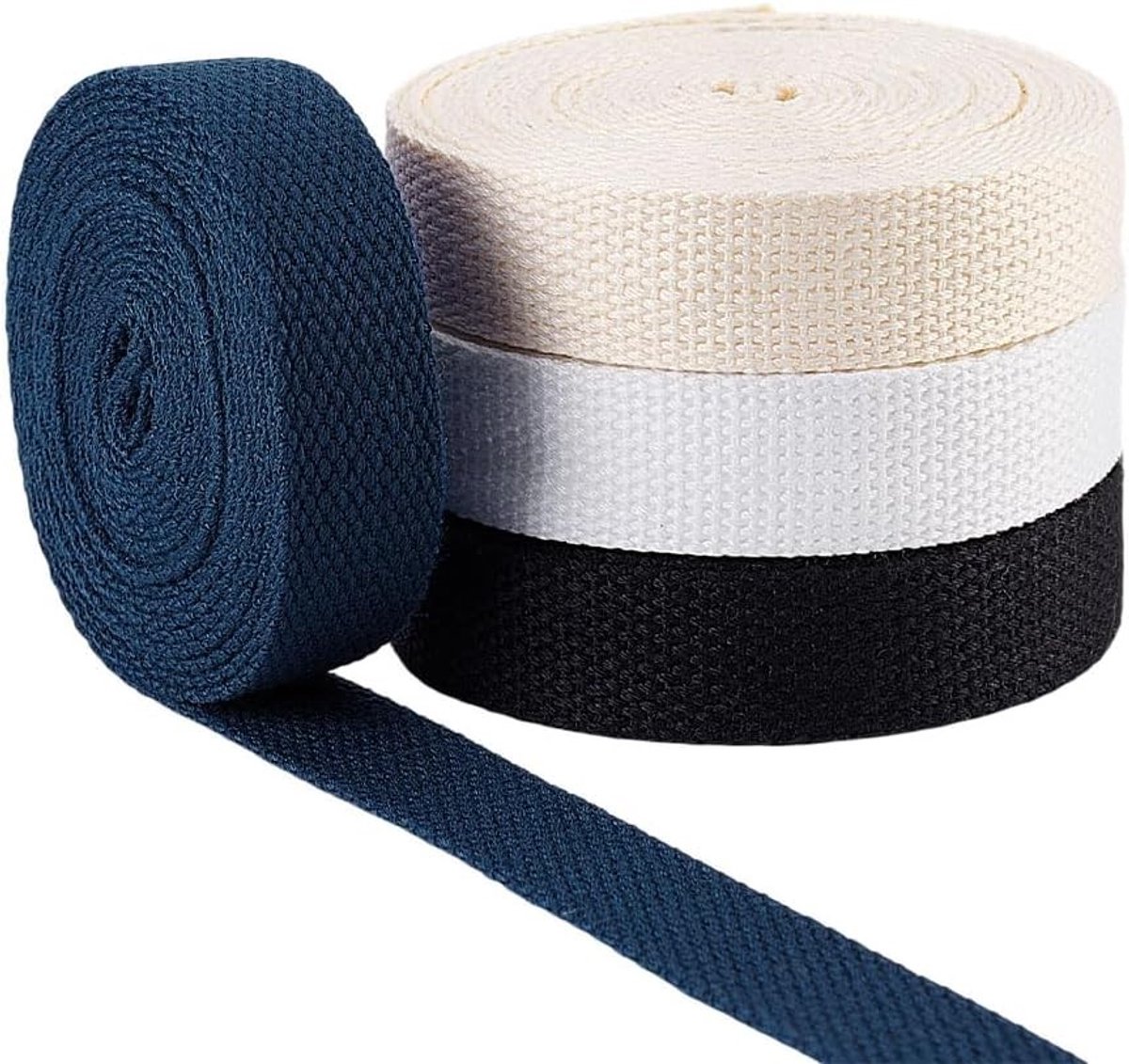 18.3m Katoenen Webbing Naaigaren - 3/4 Inch Zware Katoenen Band voor DIY, Decoratie en Verpakking van Tassen