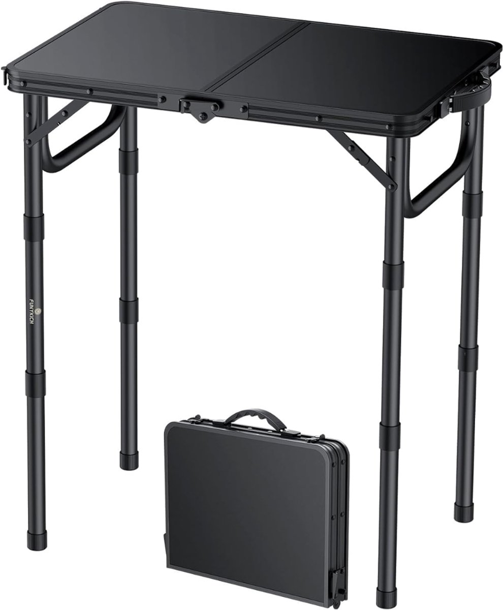 KAD® Campingtafel - Vouwtafel - Opklapbare Tafel - Zwart 40cm x 58cm x 70cm