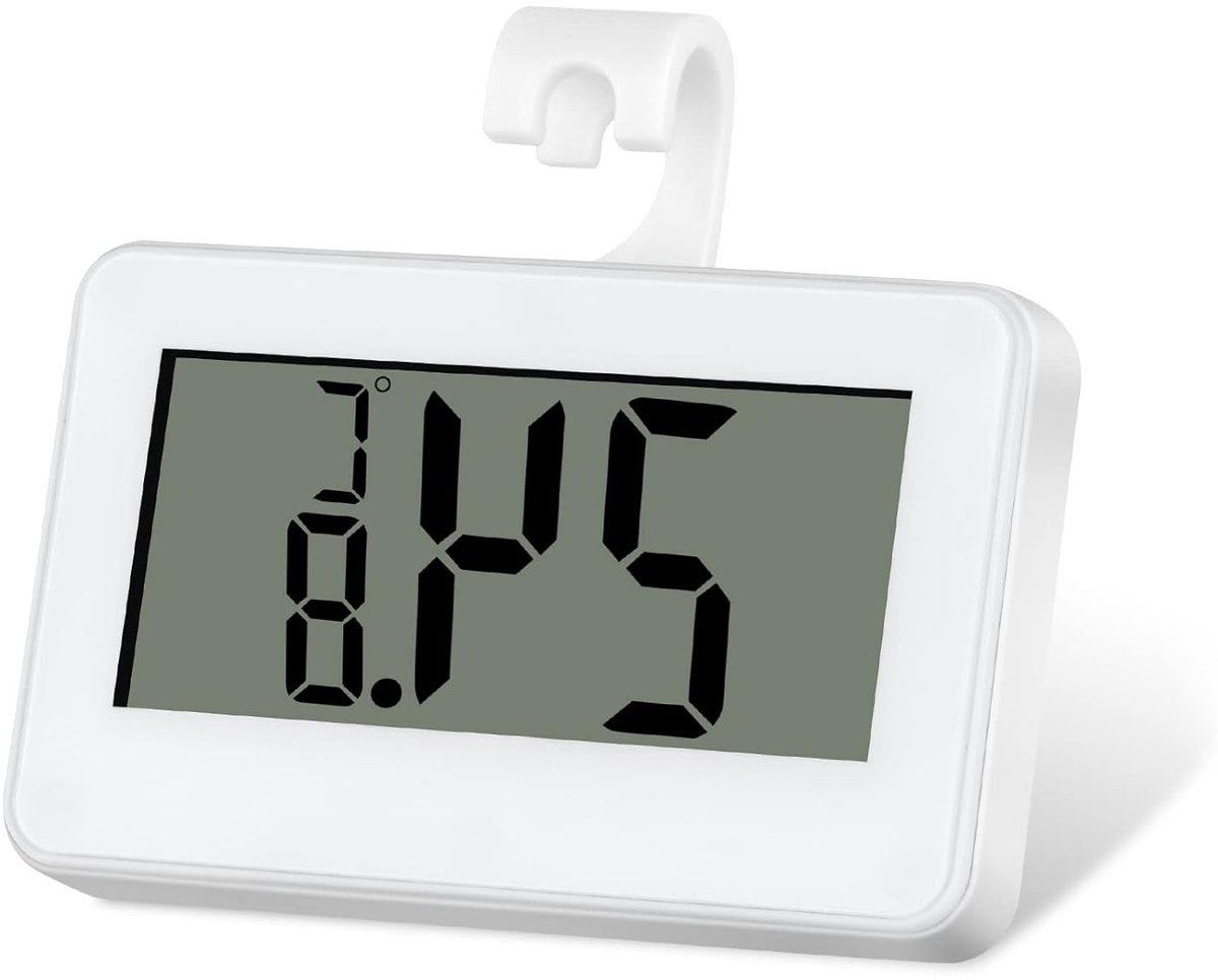 Digitale Koelkastthermometer met Max/min Functie, Waterdicht en Eenvoudig Afleesbaar LCD Display voor Koelkast en Vriezer