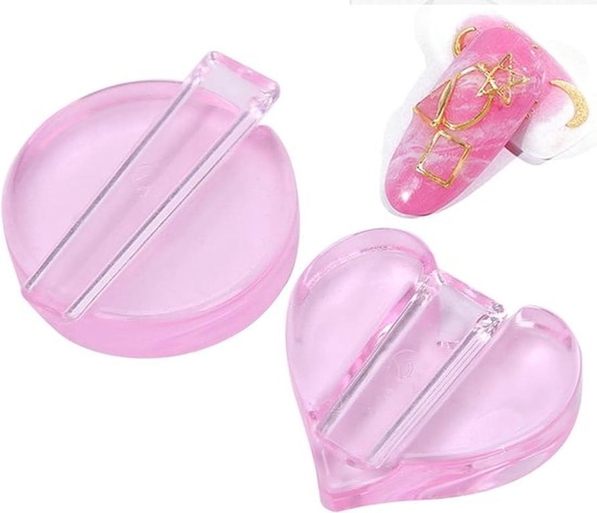 Set van 2 metalen reliëf mallen voor nail art met buig- en curvefunctie, ideaal voor stempelen en nagelprinter gebruik bij nageldecoratie ontwerpen