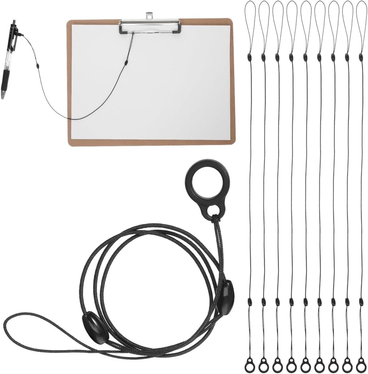 10 stuks anti-verlies koord voor pennen, rekbare siliconen penhouder, veilige lanyard voor ondertekening, flexibel en praktisch accessoire