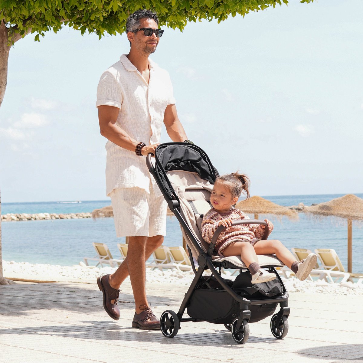 Deryan Air Buggy - Reisbuggy Inklapbaar - Compacte Buggy - Nougat – foto 6