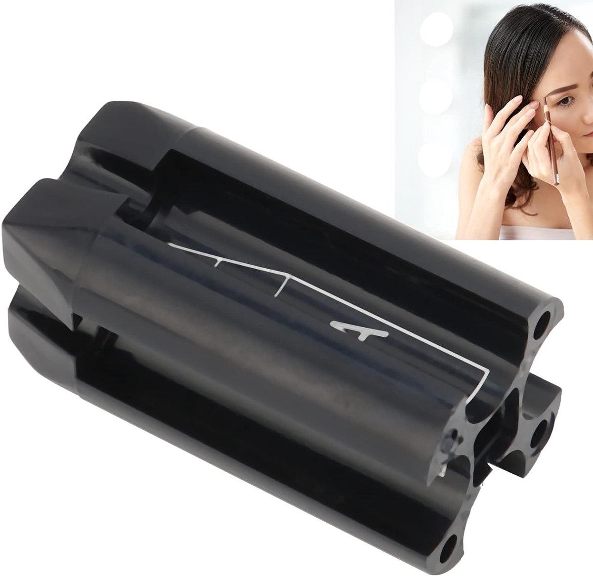 4 in 1 Oogbrauwslijper voor Microblading, Draagbare Cosmetische Oogbrauwgrinder en Kleurpotloodslijper, Perfecte Vormgevingstool voor Oogbrows