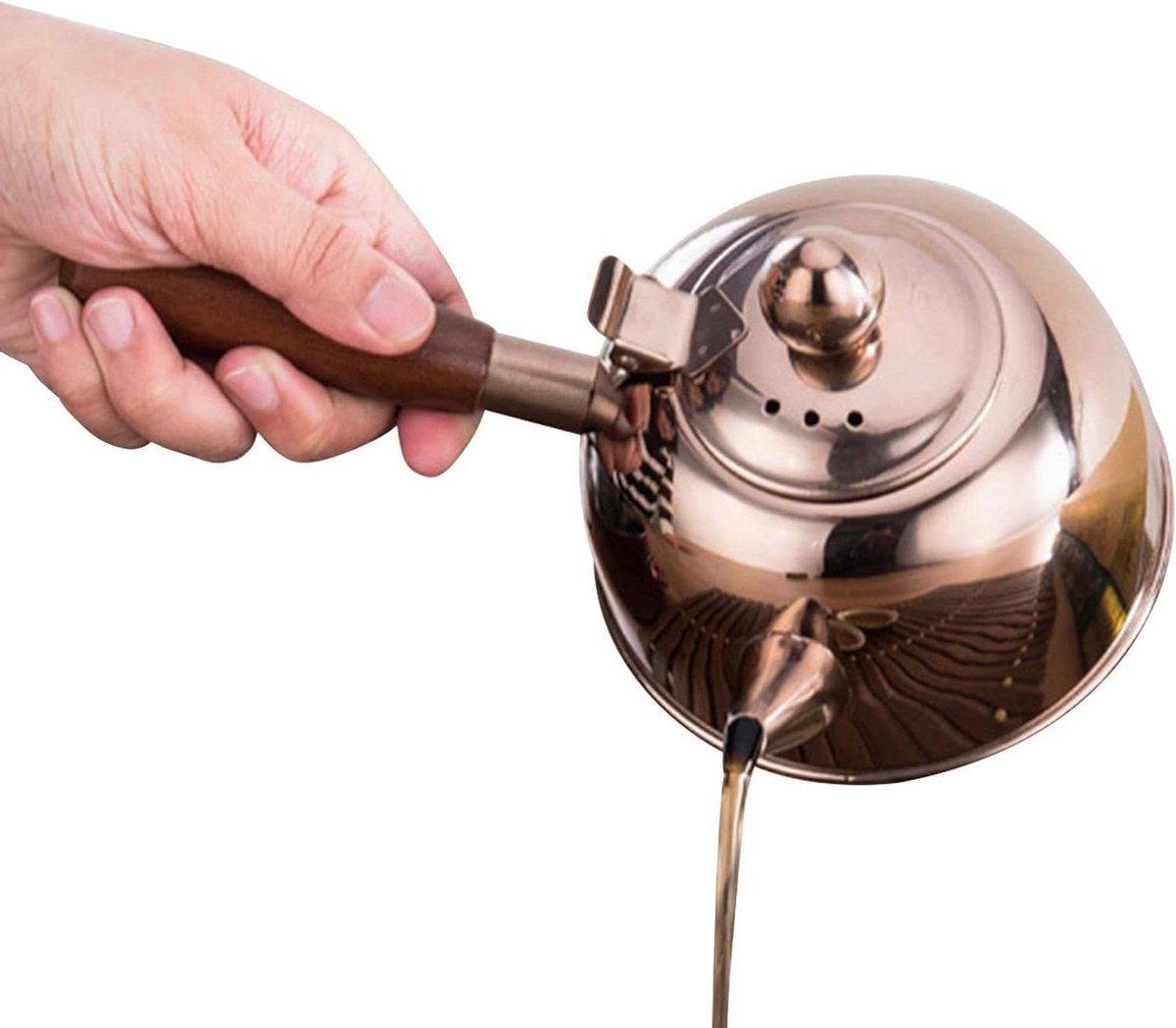 Theeketel Roestvrijstaal - Waterkoker Pan - Snel Water Koken - Fluitend Alarm - 680 ml - Zilverkleurig