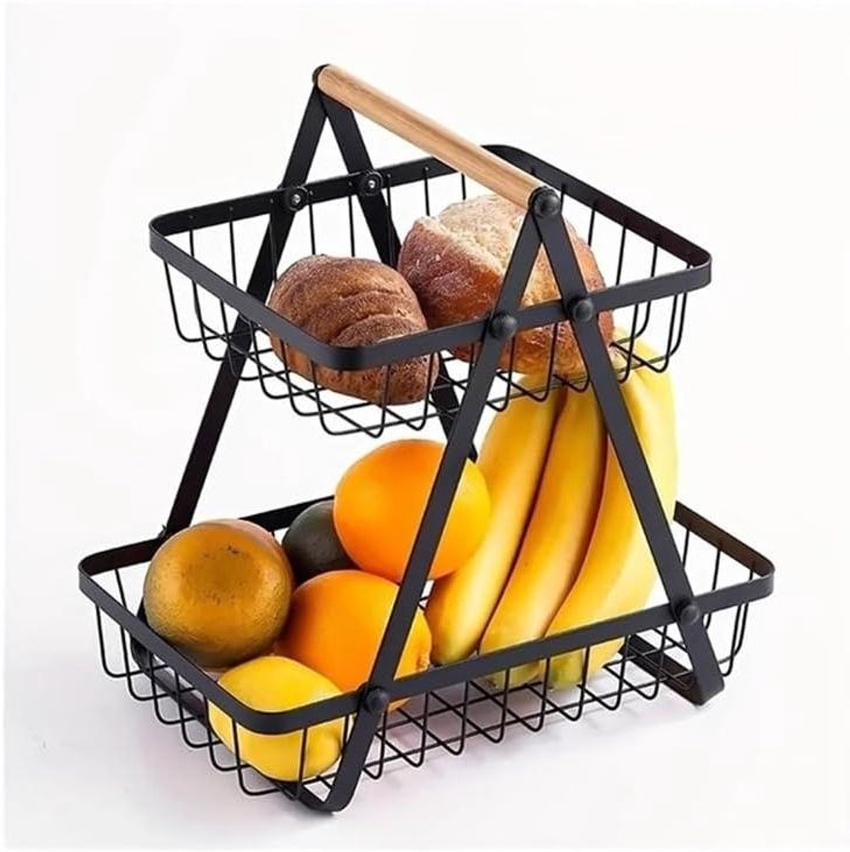 Fruitmand Keukenrek - Groente Organizer - Opslag Thuis - Open Draad Ontwerp - Klein - One Color