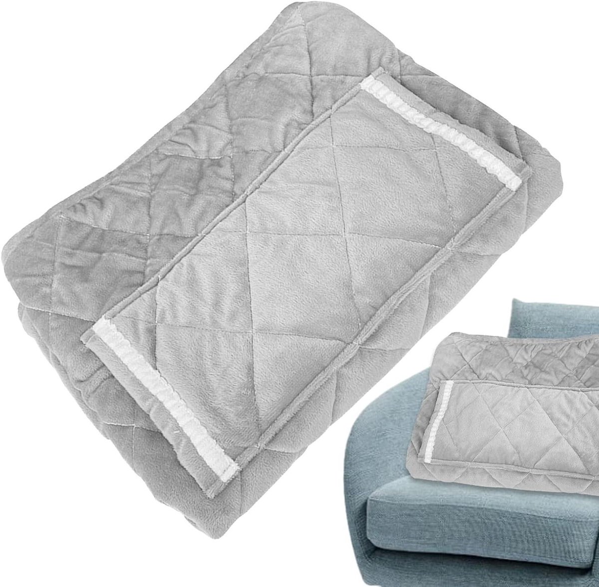 Verwarmde Deken - Elektrische Plaid - Reis Comfort - Snelle Opwarming - 60x80 cm - Grijs