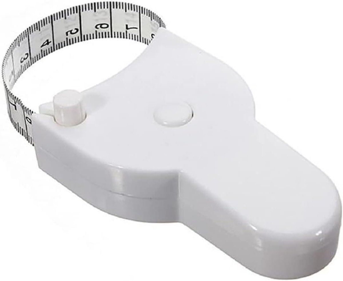 Rolmaat Lichaamsvet - Meetlint Tester - Voortgang Controleren - Intrekbare Functie - 150cm Bereik - Wit