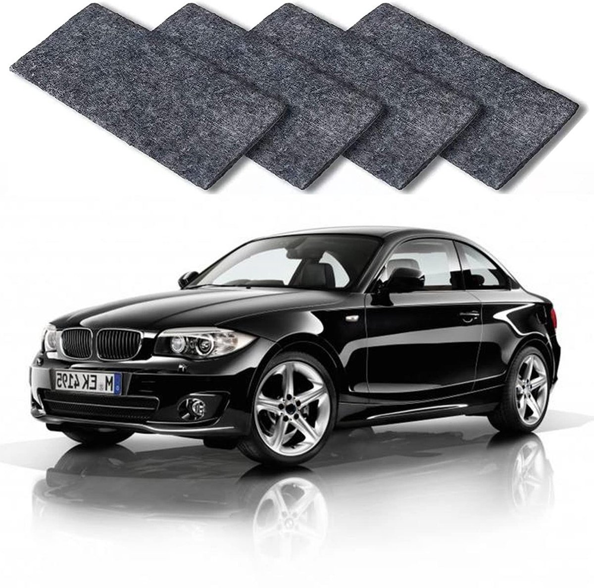 Set van 4 Multifunctionele Nano Doeken voor Auto - Polijstdoek en Krassenverwijderaar voor Perfecte Auto-oppervlakken