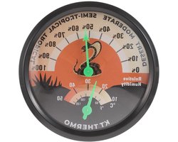 Mini Hygrometer - Vochtigheidsmeter Terrarium - Klimaat Monitoren - Mechanisch Werking - 7.5 cm - Diverse Kleuren