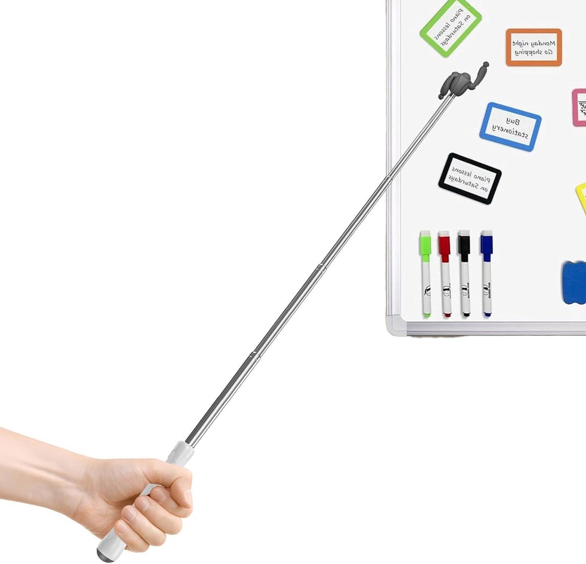 Telescopische aanwijzer - Presentatie pen Leeswijzer - Lesgeven - Verstelbare lengte - 21-68 cm - null
