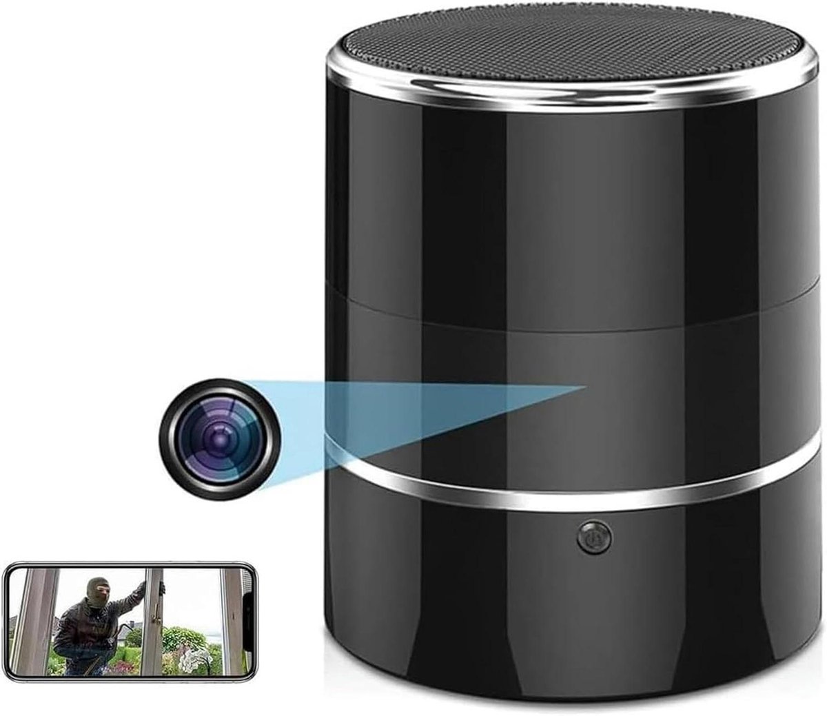Verborgen Camera - Nanny Cam - Thuis Beveiligen - Met Nachtvisie - Full HD - Zwart