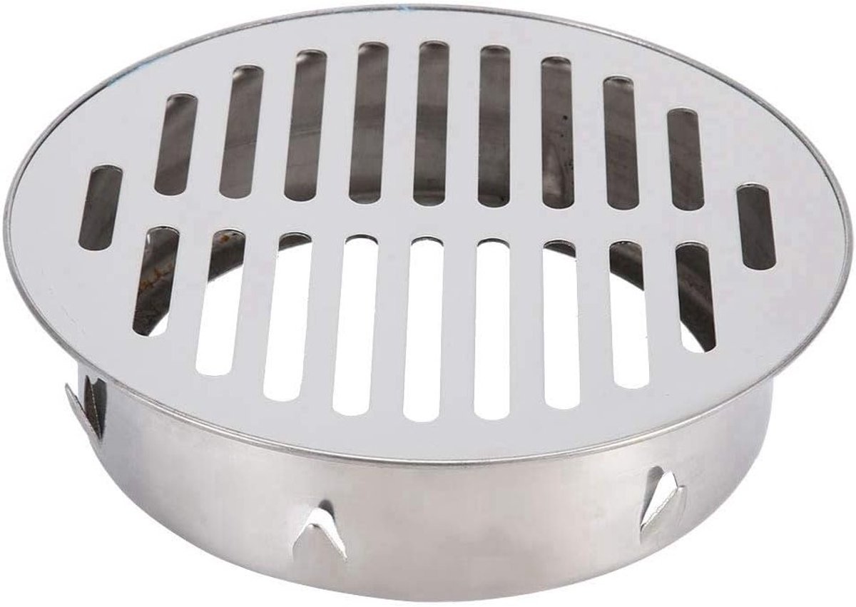 Vloersifon RVS - Afvoerputje Balkon - Buitenafvoer Beveiligen - Anti-verstopping Ontwerp - 160mm Platte Mond - Zilver