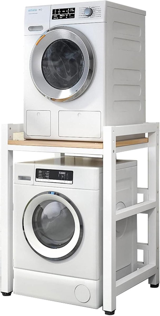 Wasmachine Stapelrek - Droger Verhoger - Ruimte Besparen - Hoge Draagkracht - 400 kg Capaciteit - Zwart