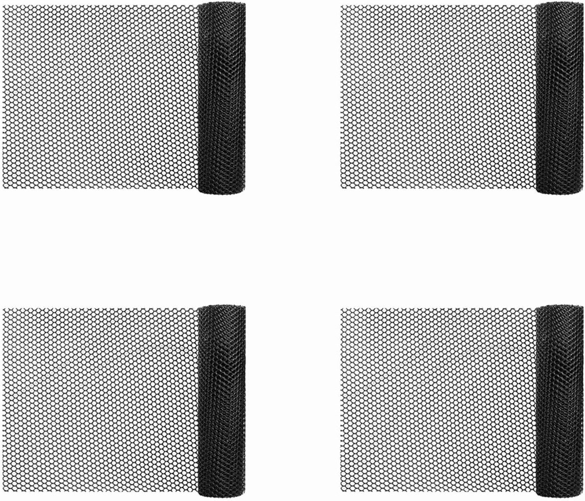 Plastic Gaas Rol - Beschermnet Tuin - Dierenverblijf Maken - Hoge Dichtheid Plastic - 30cm x 25m - Zwart