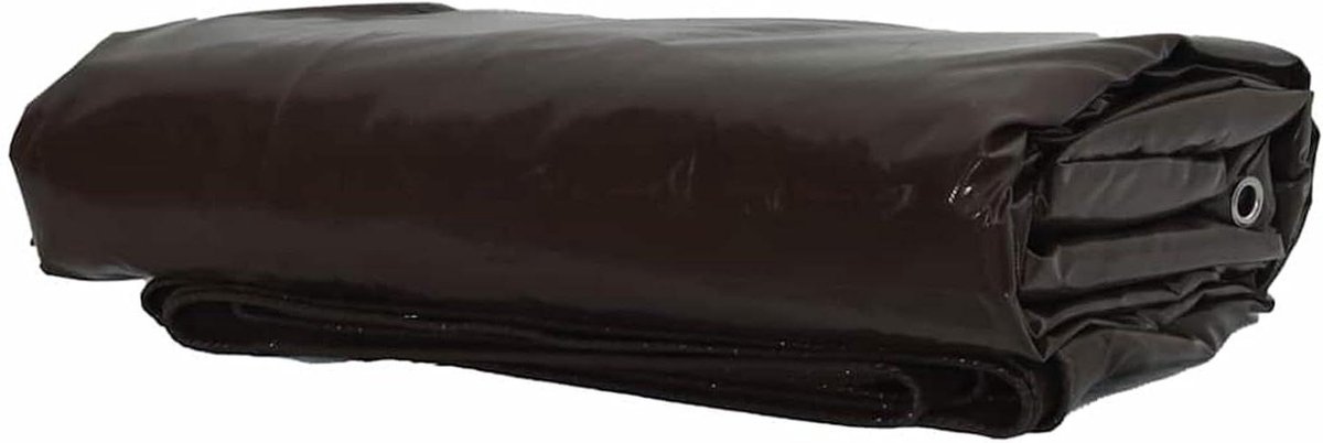Beschermzeil - Afdekzeil Robuust - Buiten Spullen Dekken - Waterdicht Pvc Coating - 6 x 8 Meter - Bruin