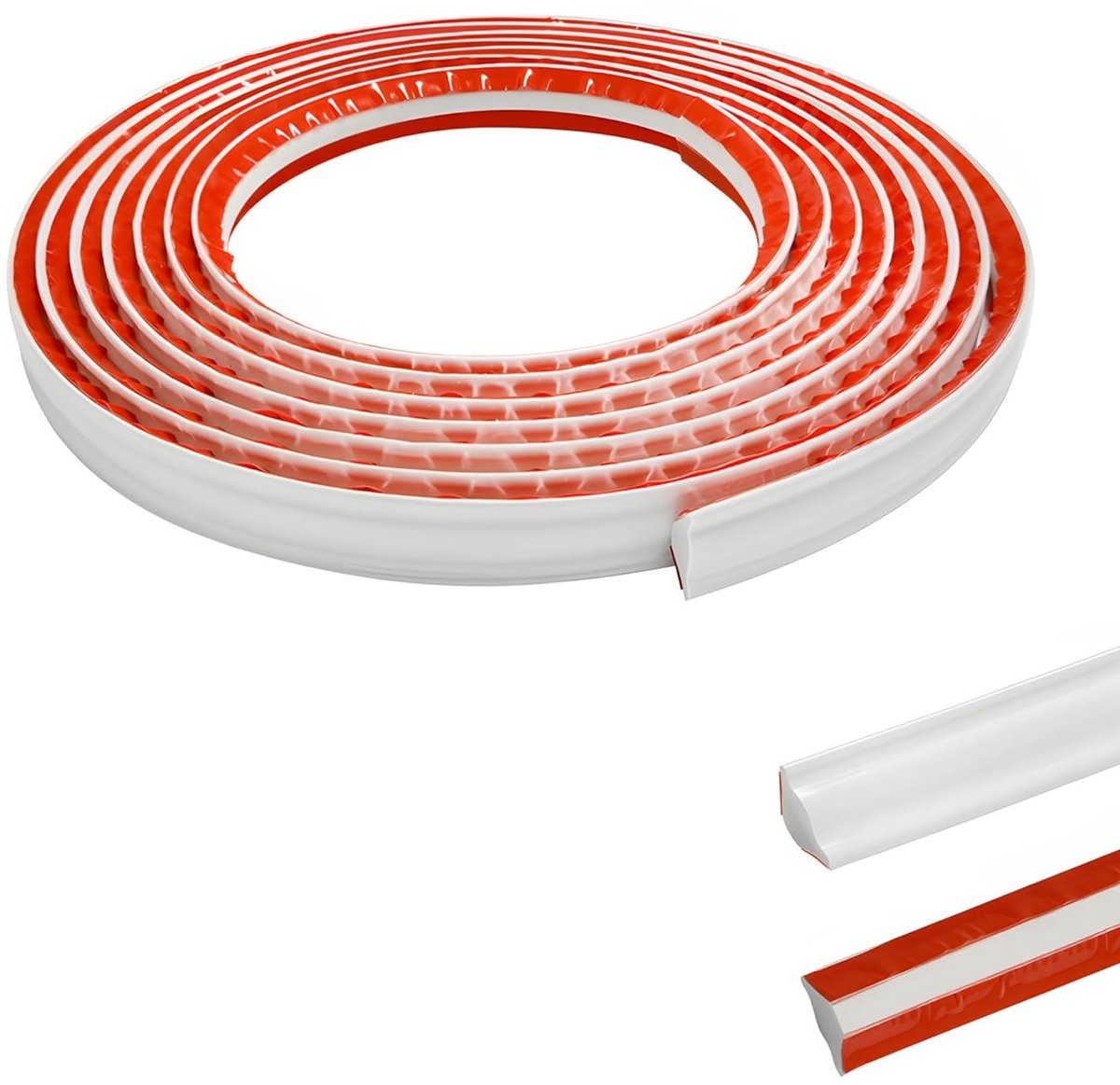 Flexibele PVC Quadrant Trim voor Wand, Plafond en Vloerafwerking - Kit voor Sealing en Moldings (19mm*10mm)
