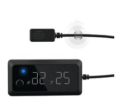 Vochtmeter Reptielen - Klimaatmonitor Terrarium - Habitat Verzorging - Digitaal Display - 83 x 4 x 19 cm - Zwart