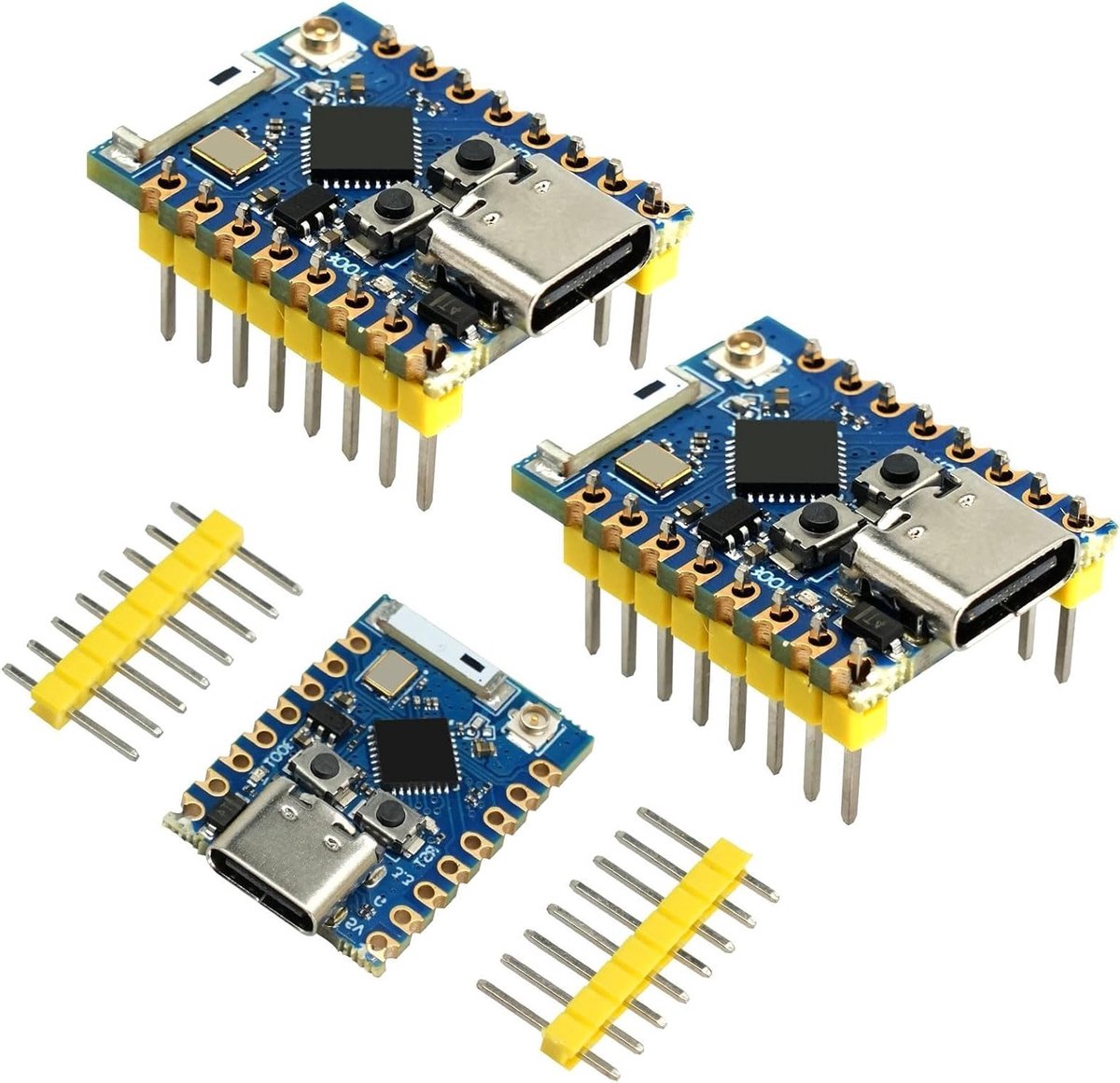 3-delige Mini Ontwikkelbord Set met ESP32-C3FH4 Chip, WiFi en Bluetooth Functionaliteit voor Arduino Projecten