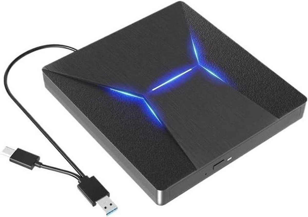 Extern Blu-Ray Station - Optische Drive - Films Kijken - USB 3.0 Type-C - 2MB Cache - Zwart