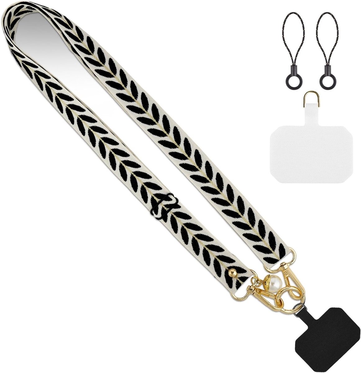 Verstelbare Crossbody Telefoon Lanyard met Brede Nek, Geschikt voor Smartphones, Airpods en Sleutels, Ideaal voor Handsfree Gebruik en Draaggemak
