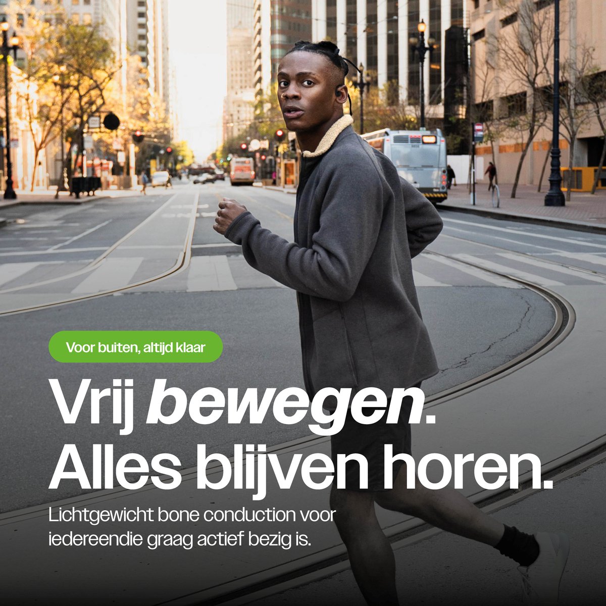 REBØNE Core Draadloze Sportkoptelefoon Zwart - afbeelding 2