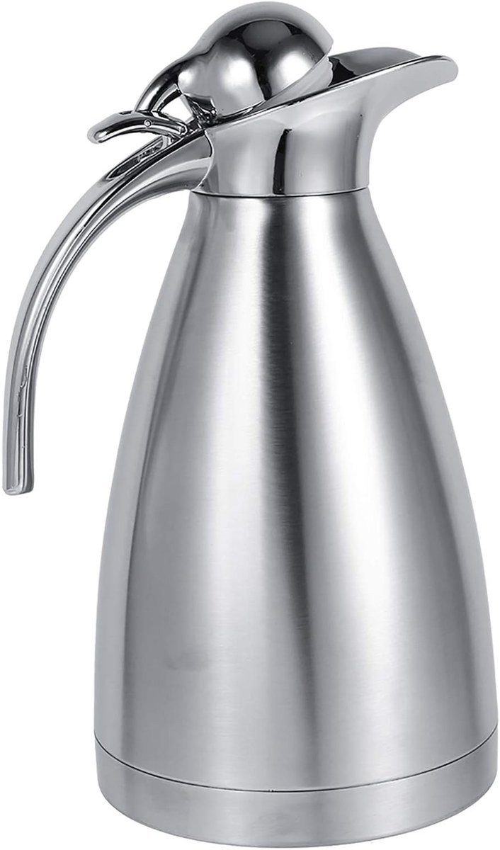 Dailygoods- Thermoskan 1,5-2 liter - Dubbelwandige Vacuümthermoskan - Roestvrij Staal - BPA-vrij Deksel - 12 Uur Warmteopslag - Thermosbeker