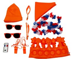 KONINGSDAG ACCESSOIRES SHARE BOX - Oranje zonnebrillen - Vlaggenschmink - Meer Oranje Artikelen