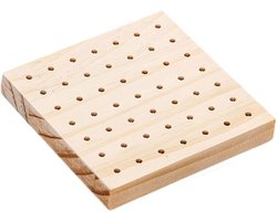 Planche de blocage - Planche de blocage Premium pour crochet et tricot - Planche de blocage en bois 10x10 cm - Incl. support vertical et 8 tiges en acier - Idéal pour les Granny Squares - Planche artisanale durable