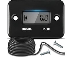 Motorurenteller, toerenteller, digitaal, urenteller, snelheidsrecorder per uur, resetbaar, met achtergrondverlichting, resetbaar.