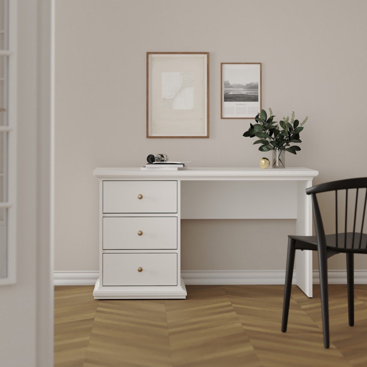 Giga Living Bureau Paris - Wit - 130x60x75cm