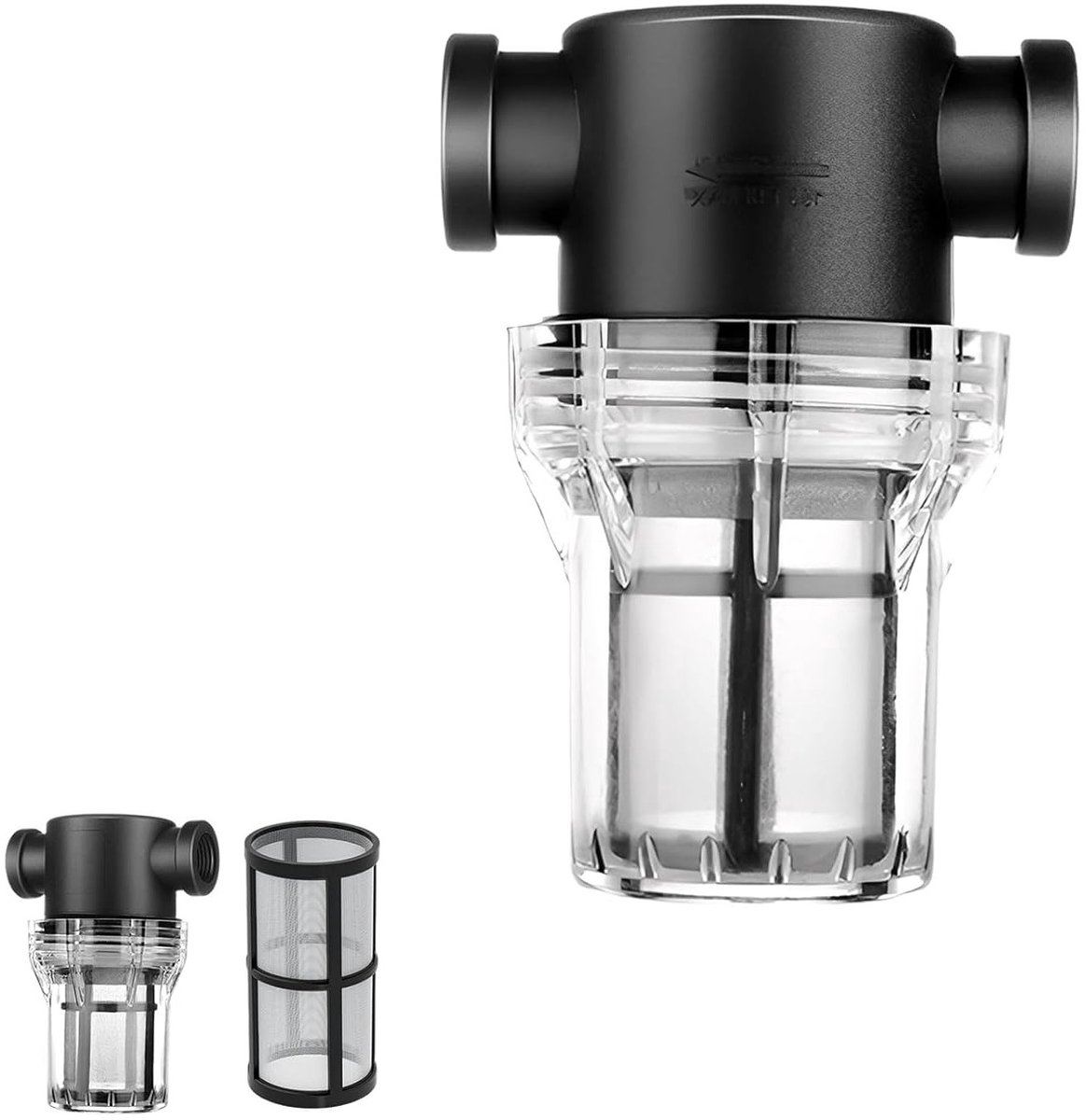 Hoge Doorstroom Waterfilter 1/2 Inch met 80 Mesh - Inline Strainer voor Huishoudelijk Gebruik, Tuin en Plantages met Roestvrijstalen Filter