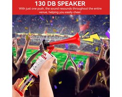 Fanfare luchtdruk - luchtfluit - extreem luid - herbruikbare stadionhoorn