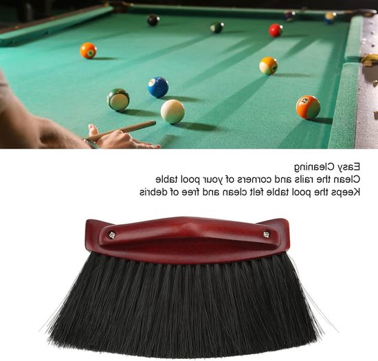 Ergonomische Billiard Tafel Borstel voor het Reinigen van Hoeken en Rails van Biljarttafels met Effectieve Borstelharen — afbeelding 4