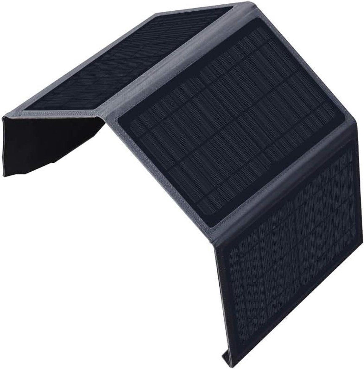 Zonnepaneel Lader - Draagbare Oplader - Onderweg Opladen - Waterdicht Ontwerp - 21 Watt - Zwart