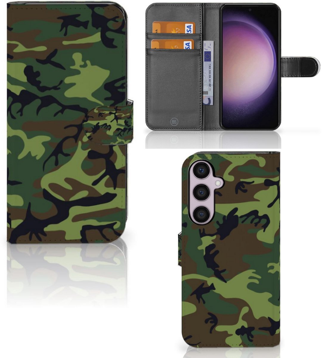 Samsung Galaxy S24 Plus Telefoon Hoesje Army Dark