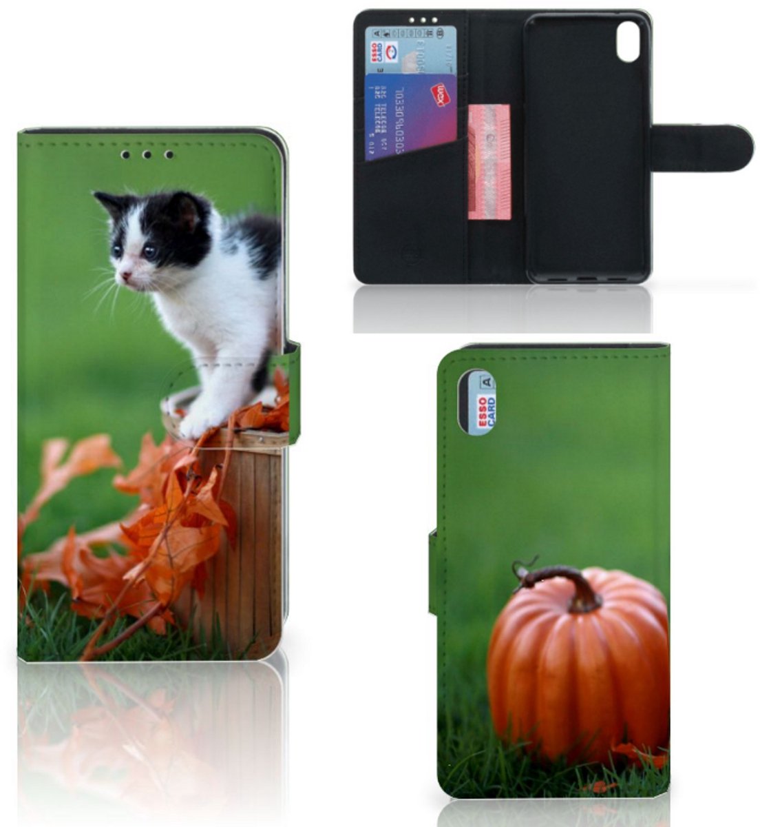 Xiaomi Redmi 7A Telefoonhoesje met Pasjes Kitten