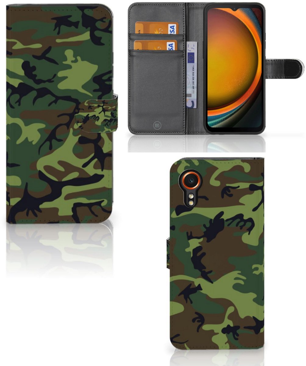 Samsung Galaxy Xcover 7 Telefoon Hoesje Army Dark