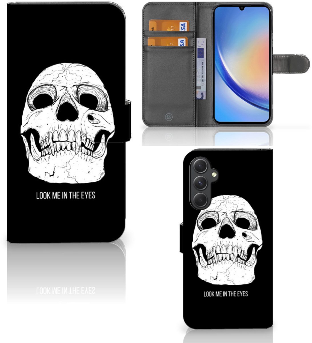 Telefoonhoesje met Naam Samsung Galaxy A24 4G Skull Eyes