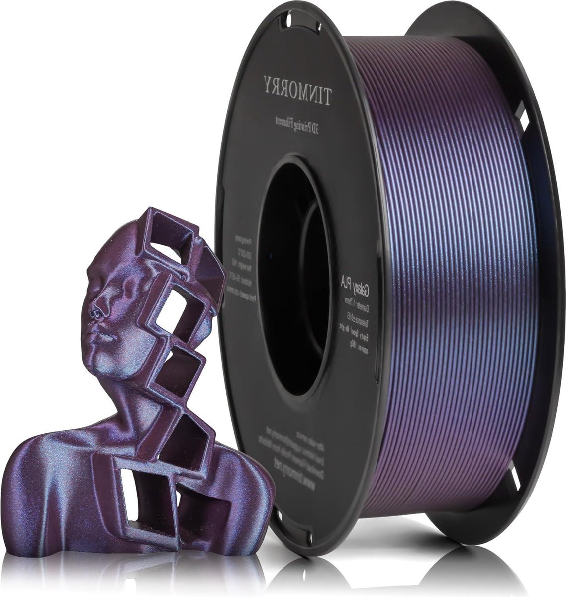 PLA Filament - 3D Printer Filament - Decoratieve Ornamenten Printen - Uniek Galaxy Effect - 1.75 mm 1 kg - Paars